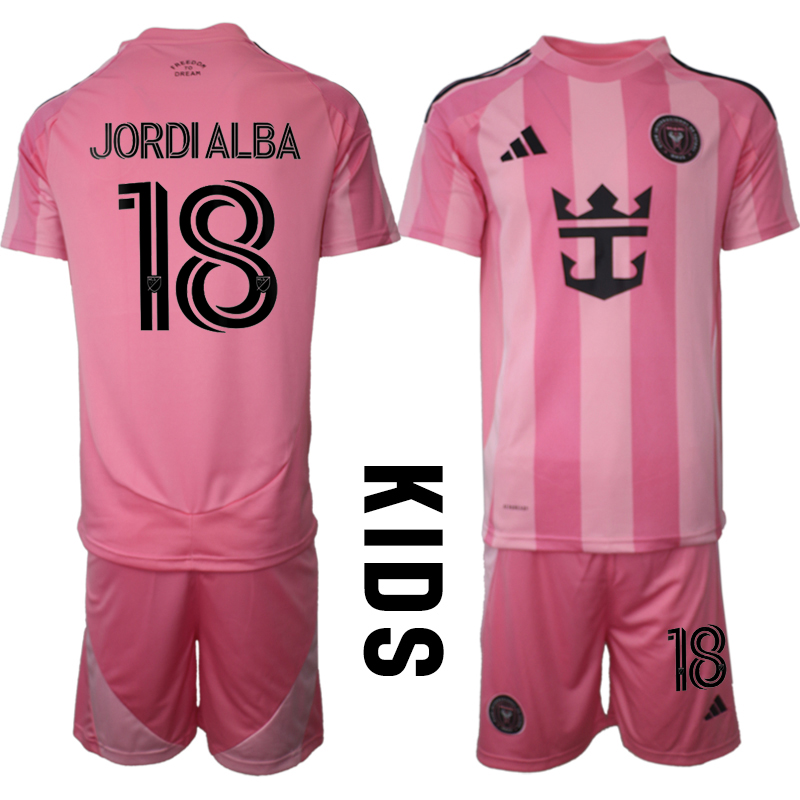 Youth 2025-2026 Club Inter Milan CF home Pink 18 Soccer Jersey